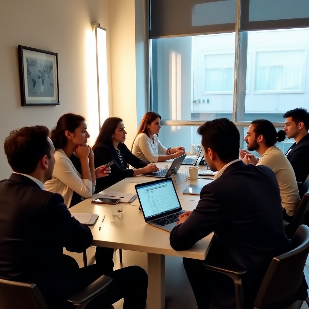 Fundadores de InvertiArgentina en su primera oficina